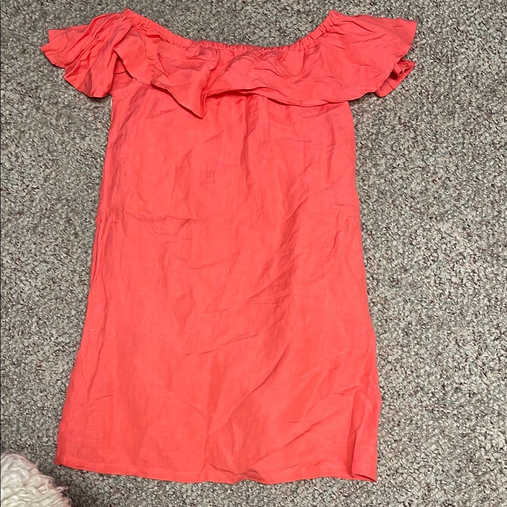 Tommy Bahama Pink Off-Shoulder Ruffled Sundress